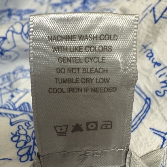 Multiples White and Blue Beach Coastal Printed Women's Top Size Large - Picture 10 of 10